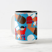 Vintag Retro Ice Zweifarbige Tasse (Vorderseite Links)
