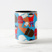 Vintag Retro Ice Zweifarbige Tasse (Mittel)