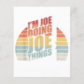 Vintag Retro Ich bin Joe Doing Joe Things (Rückseite)