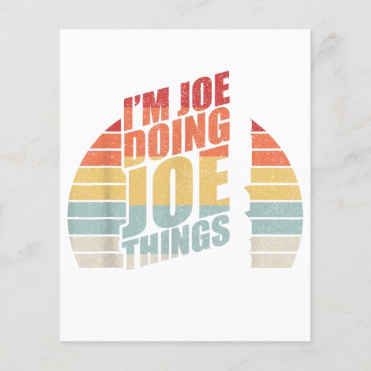 Vintag Retro Ich bin Joe Doing Joe Things (Vorderseite)