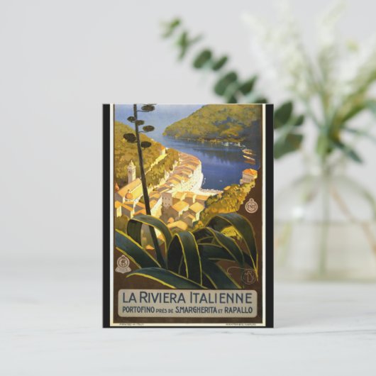 Vintag Retro Italien Reisen Postkarte (Stehend Vorderseite)