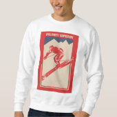 Vintag Retro Italienisches Skigebiet Dolomiti Supe Sweatshirt (Vorderseite)