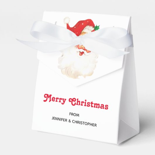 Vintag Retro Jolly Old Santa Claus Weihnachten Geschenkschachtel (Vorderseite)