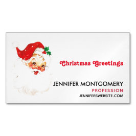 Vintag Retro Jolly Old Santa Claus Weihnachten Magnetische Visitenkarte