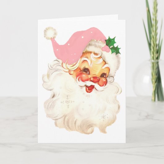 Vintag Retro Jolly Santa Claus Weihnachten (Vorderseite)