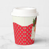 Vintag Retro Jolly Santa Claus Weihnachten Pappbecher (Rechts)