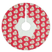 Vintag Retro Jolly Santa Claus Weihnachten Polyester Weihnachtsbaumdecke (Vorderseite)