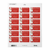 Vintag Retro Jolly Santa Custom Christmas Adressaufkleber (Vorne)