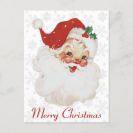 Vintag Retro Jolly Santa Custom Christmas Feiertagspostkarte