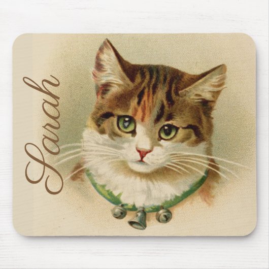 Vintag/Retro-Katze personnalisiert Mousepad (Vorne)