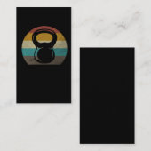 Vintag Retro Kettlebell Gym Workout Visitenkarte (Vorne/Hinten)