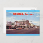 Vintag Retro Kingman Arizona Postkarte (Vorne/Hinten)