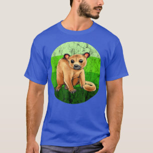 Vintag Retro Kinkajou Forest Green Honey Bear Nig T-Shirt