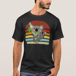 Vintag Retro Koala Lover Vater Mama Boy Girl Gesch T-Shirt