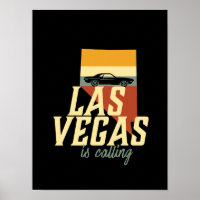 Vintag Retro Las Vegas Nevada USA City Map