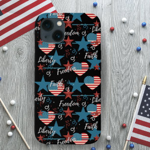 Vintag Retro Liberty Faith and Freedom USA Case-Mate iPhone Hülle