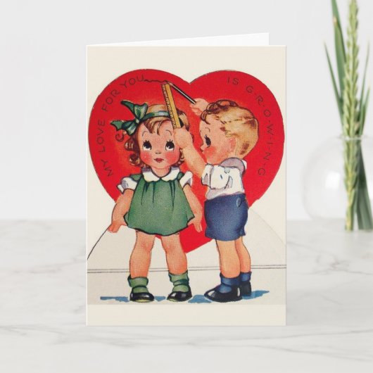 Vintag / Retro Liebe Valentine Feiertagskarte (Vorderseite)
