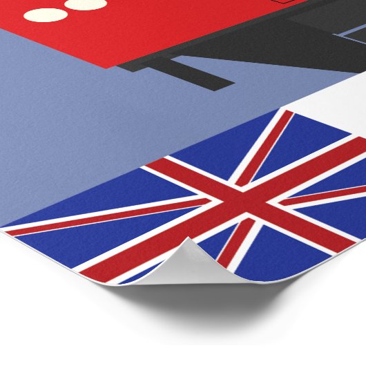 Vintag Retro London Train Postkarte Poster (Ecke)