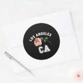 Vintag Retro Los Angeles Runder Aufkleber (Umschlag)
