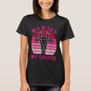 Vintag Retro meinen Körper meine Wahl Mittelfinger T-Shirt