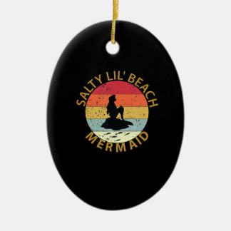 Vintag Retro Mermaid Salty lil’ Beach 70er Mermaid Keramik Ornament