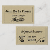 Vintag Retro Mermaid Visitenkarte (Vorne/Hinten)