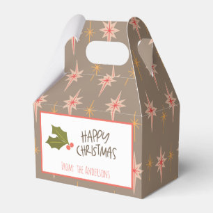 Vintag Retro Midjahrhundert Moderne Weihnachten Geschenkschachtel