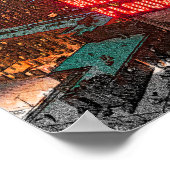 Vintag Retro Minneapolis Minnesota Reisen Skyline Poster (Ecke)