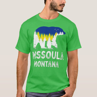 Vintag Retro Missoula Montana Grizzly Bär MT Vac T-Shirt
