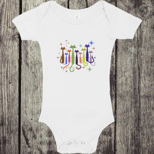 Vintag Retro Mitte des Jahrhunderts Moderne Look K Baby Strampler