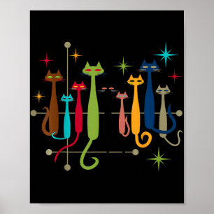 Vintag Retro Mitte des Jahrhunderts Moderne Look K Poster