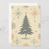 Vintag/Retro Moderne Weihnachten/Winter Feiertagskarte (Vorne/Hinten)