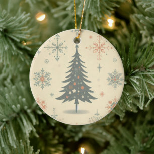 Vintag/Retro Moderne Weihnachten/Winter Keramik Ornament