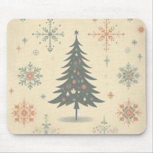 Vintag/Retro Moderne Weihnachten/Winter Mousepad