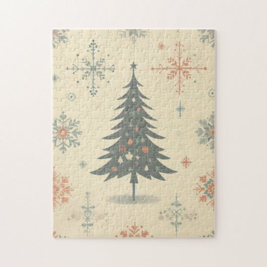 Vintag/Retro Moderne Weihnachten/Winter Puzzle (Vertikal)