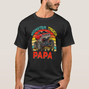 Vintag Retro Monster Truck Papa Driver Vater T-Shirt