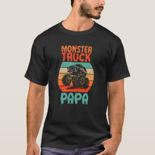 Vintag Retro Monster Truck Papa Driver Vater T-Shirt