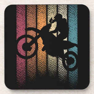 Vintag Retro-Motocross Getränkeuntersetzer