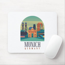 Vintag Retro München Bayern Deutschland Mousepad