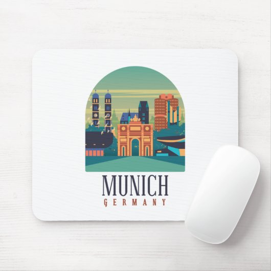 Vintag Retro München Bayern Deutschland Mousepad (Mit Mouse)