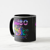 Vintag Retro Music Party Tasse (Vorderseite Links)