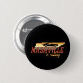 Vintag Retro Nashville Tennessee USA Stadtplan Button (Vorne & Hinten)