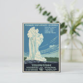 Vintag Retro Nationalpark Tourismus Postkarte (Stehend Vorderseite)