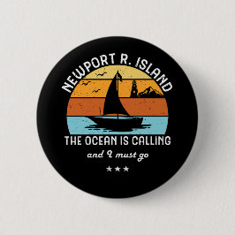 Vintag Retro Newport Rhode Island Segeln Button