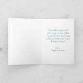 Vintag Retro Niedlich Osterhase Maßgeschneidert Feiertagskarte (Innenseite)