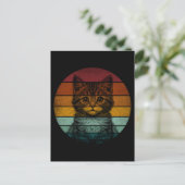 Vintag Retro Niedliche Katze Postkarte (Stehend Vorderseite)