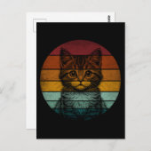 Vintag Retro Niedliche Katze Postkarte (Vorne/Hinten)