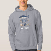 Vintag Retro Not Sardine, Custom Fisherman Hoodie (Vorderseite)
