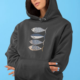 Vintag Retro Not Sardine, Custom Fisherman Hoodie