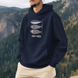 Vintag Retro Not Sardine, Custom Fisherman Hoodie